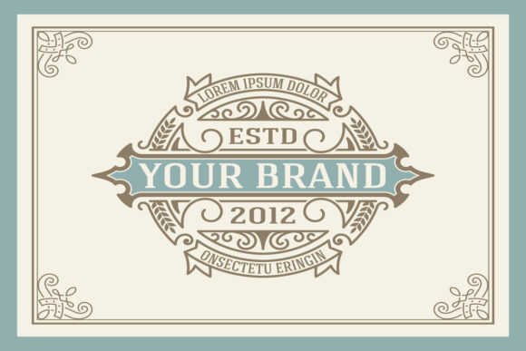 Baroque Card or Logo: A Vintage Design Resource for Elegant Branding